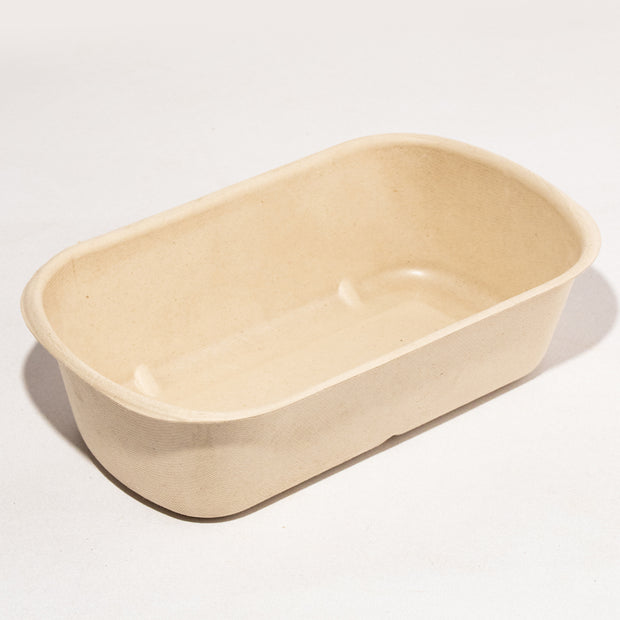 Bagasse Long Compartment Box with Lid