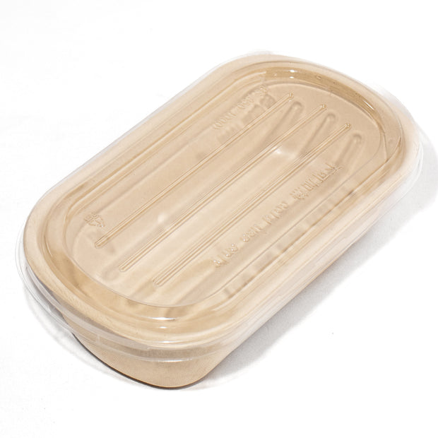 Bagasse Long Compartment Box with Lid